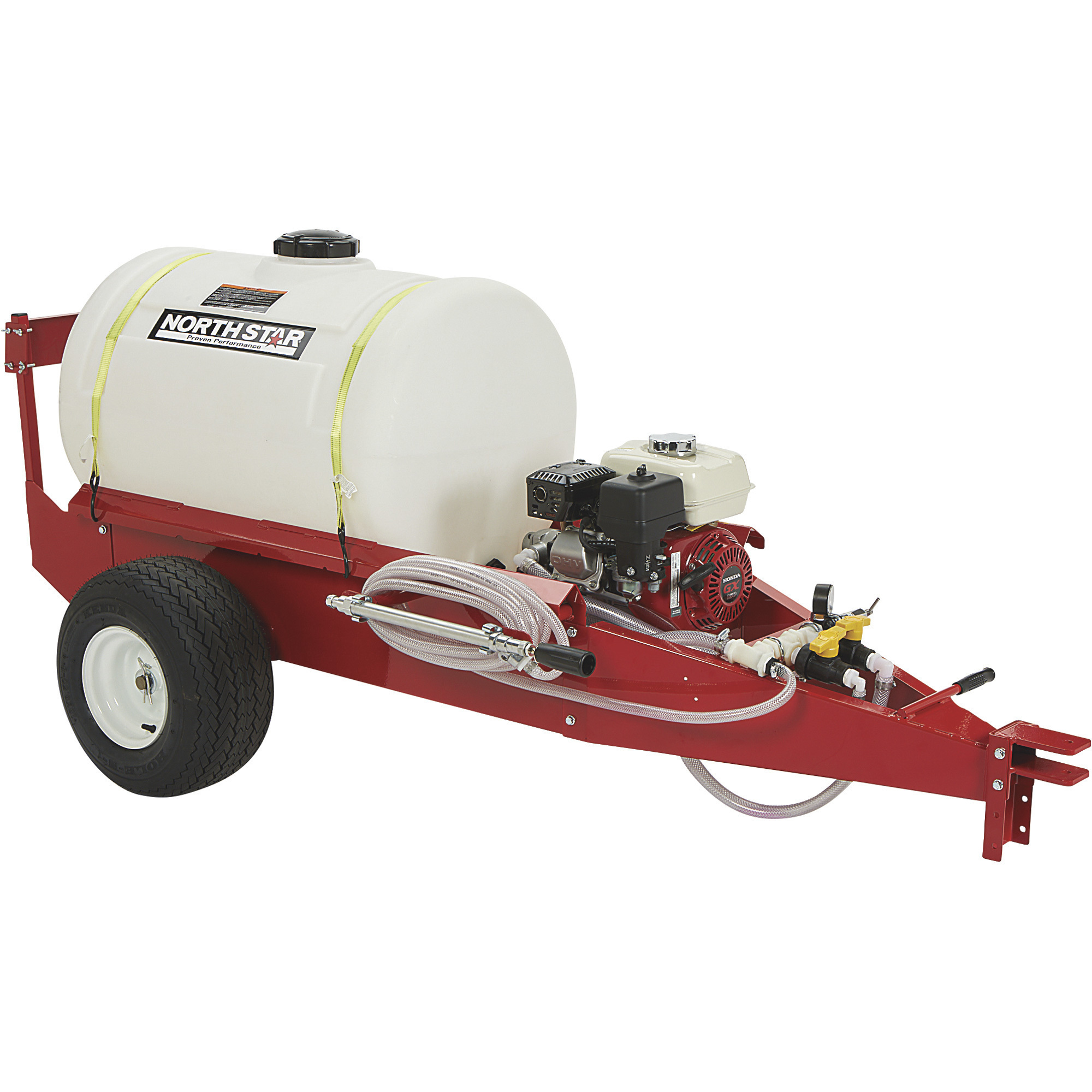 NorthStar Tow-Behind Trailer Sprayer, 55-Gal. Tank, 7 GPM, 150 Max. PSI, 160cc Honda GX160 Engine